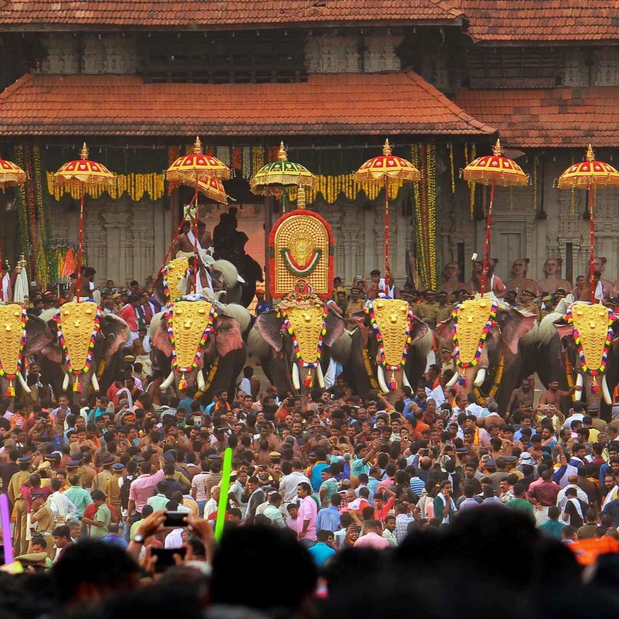 Kerala temple procession