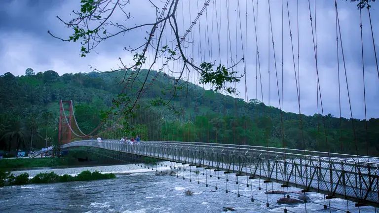 Hanging bridge at Thumboormuzhy